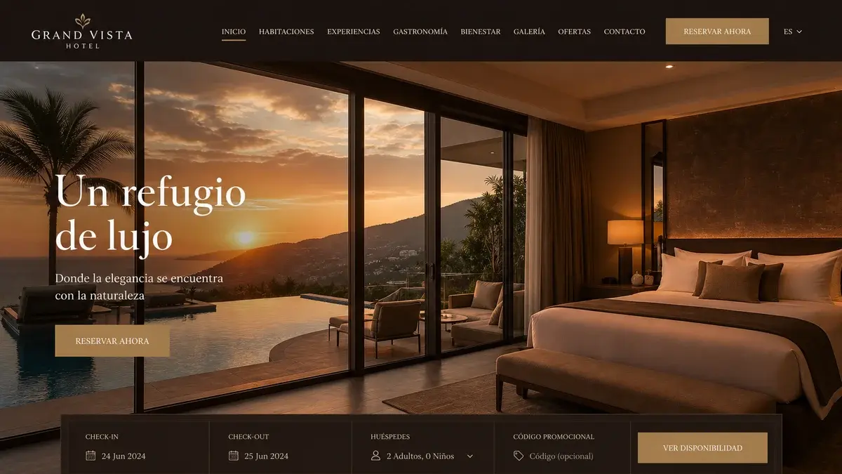Mockup demostrativo — Hotel boutique